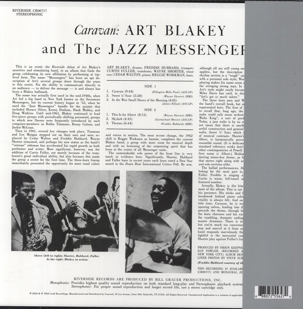 Art Blakey & The Jazz Messengers Caravan US vinyl LP album (LP record) 888072556270