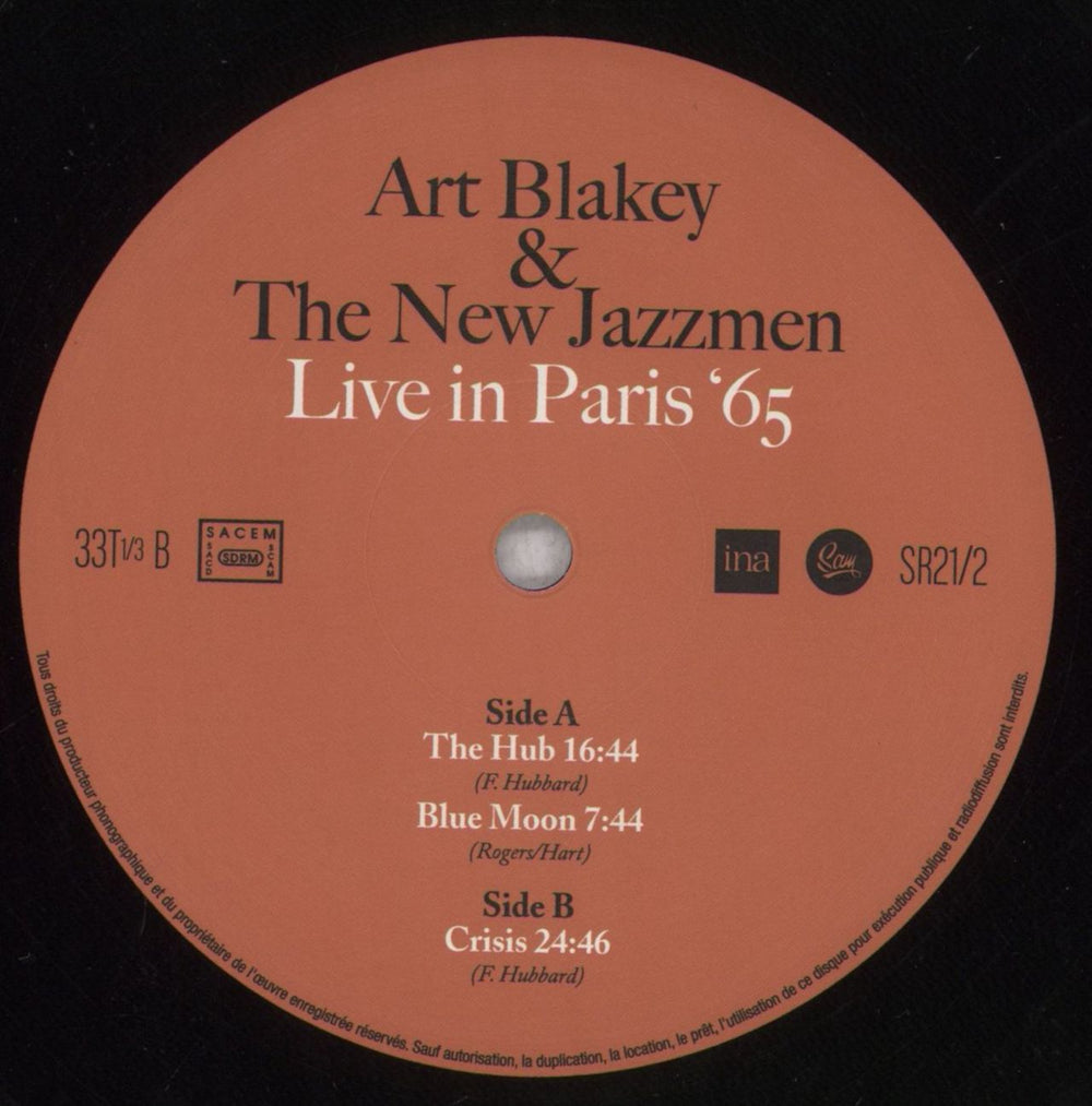 Art Blakey & The Jazz Messengers Live In Paris '65 French vinyl LP album (LP record) AB4LPLI844502