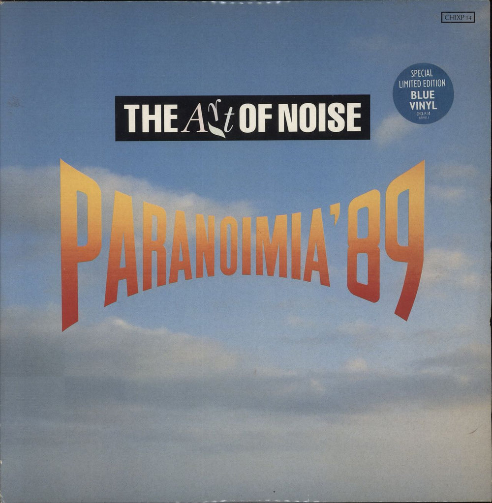 Art Of Noise Paranoimia - Blue Vinyl UK 12" vinyl single (12 inch record / Maxi-single) CHIXP14