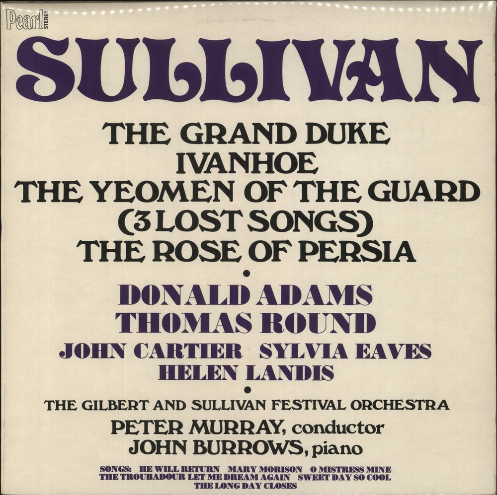 Arthur Sullivan Sullivan UK vinyl LP album (LP record) SHE509