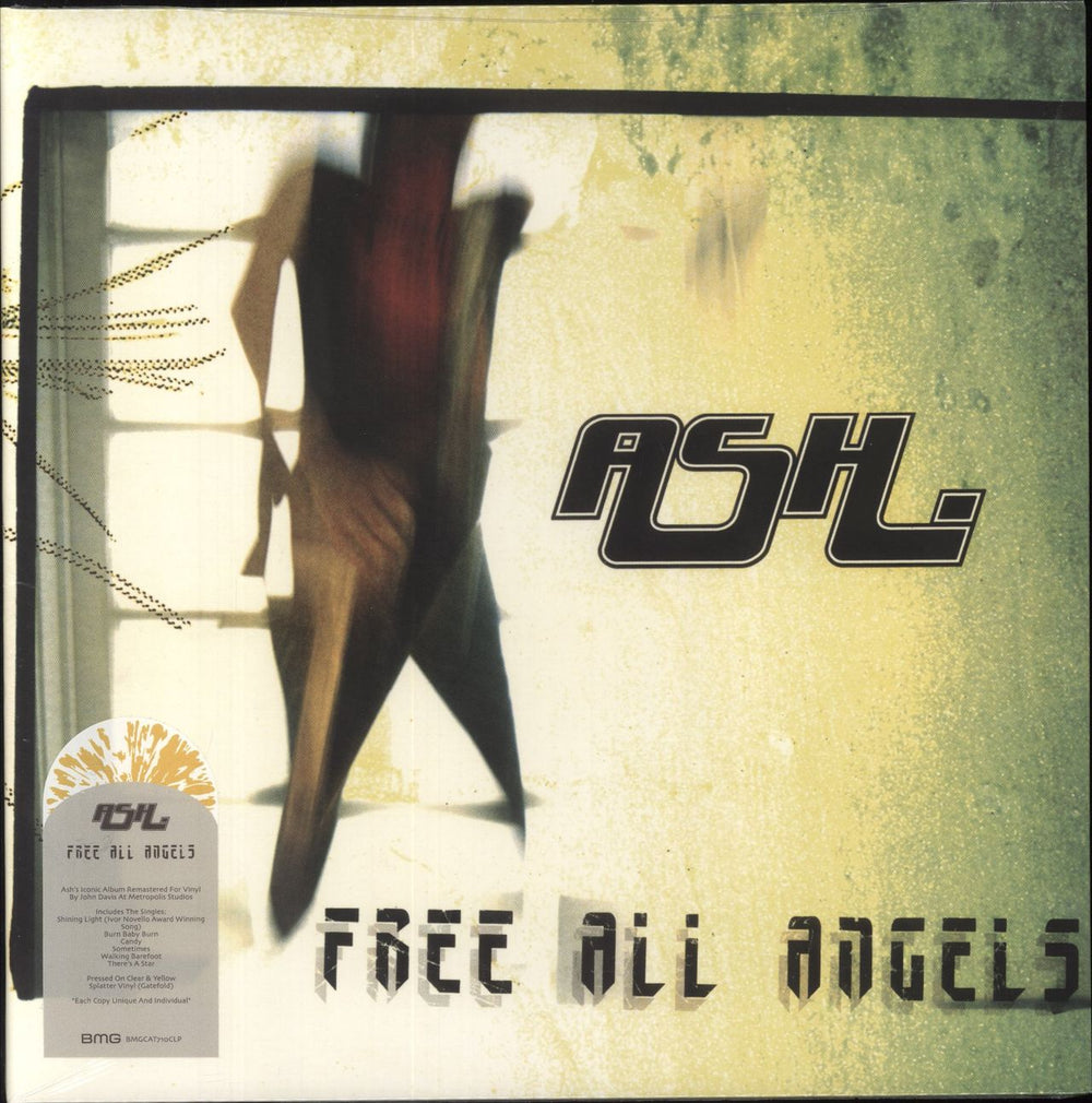 Ash Free All Angels - Clear With Yellow Splatter Vinyl - Sealed UK vinyl LP album (LP record) BMGCAT710CLP