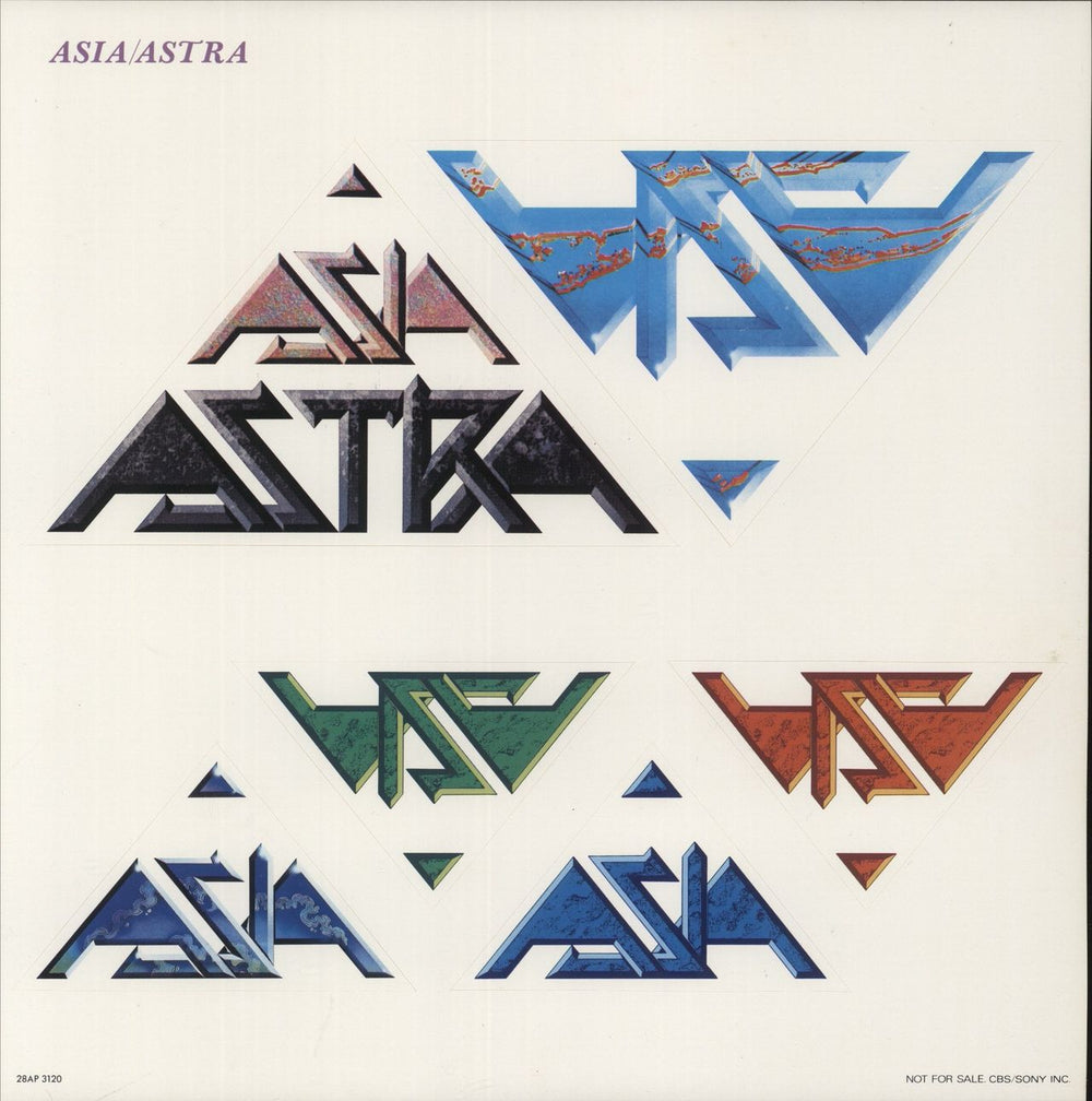 Asia Astra + stickers Japanese vinyl LP album (LP record)