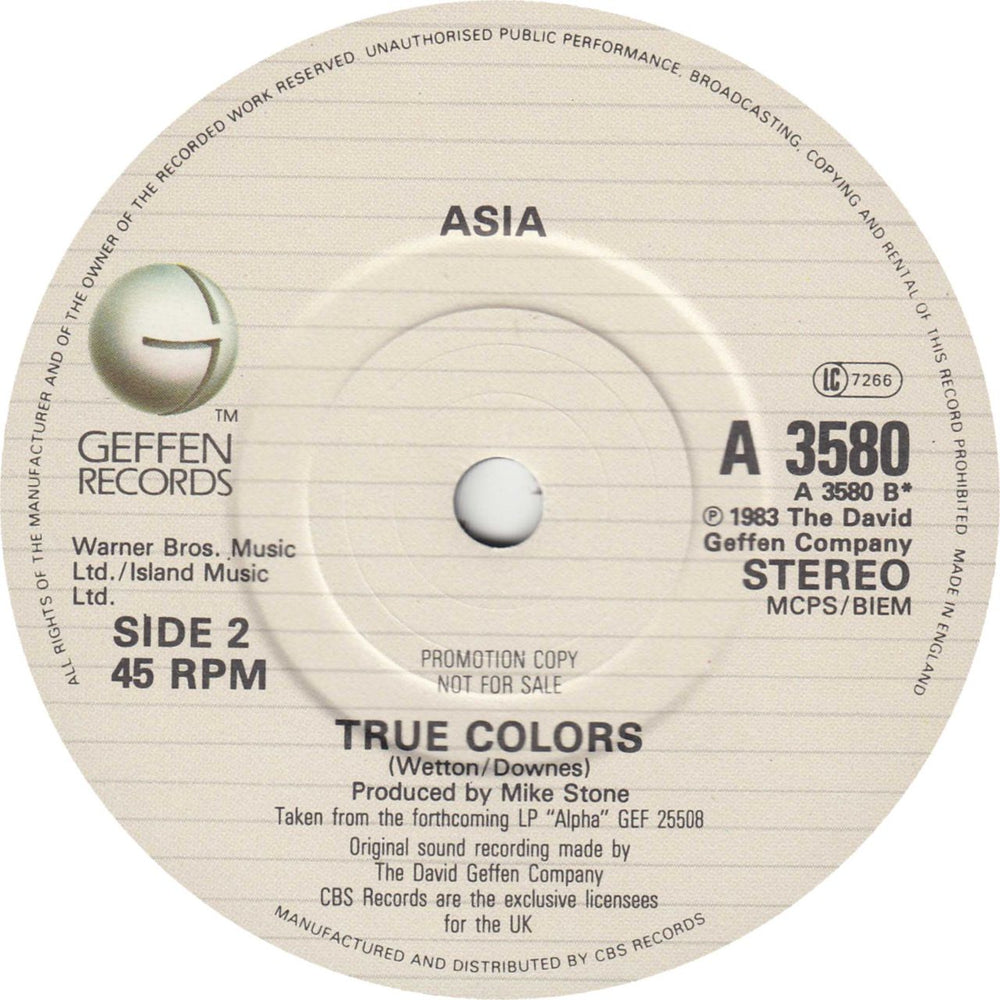 Asia Don't Cry - A Label UK Promo 7" vinyl single (7 inch record / 45) ASI07DO701017