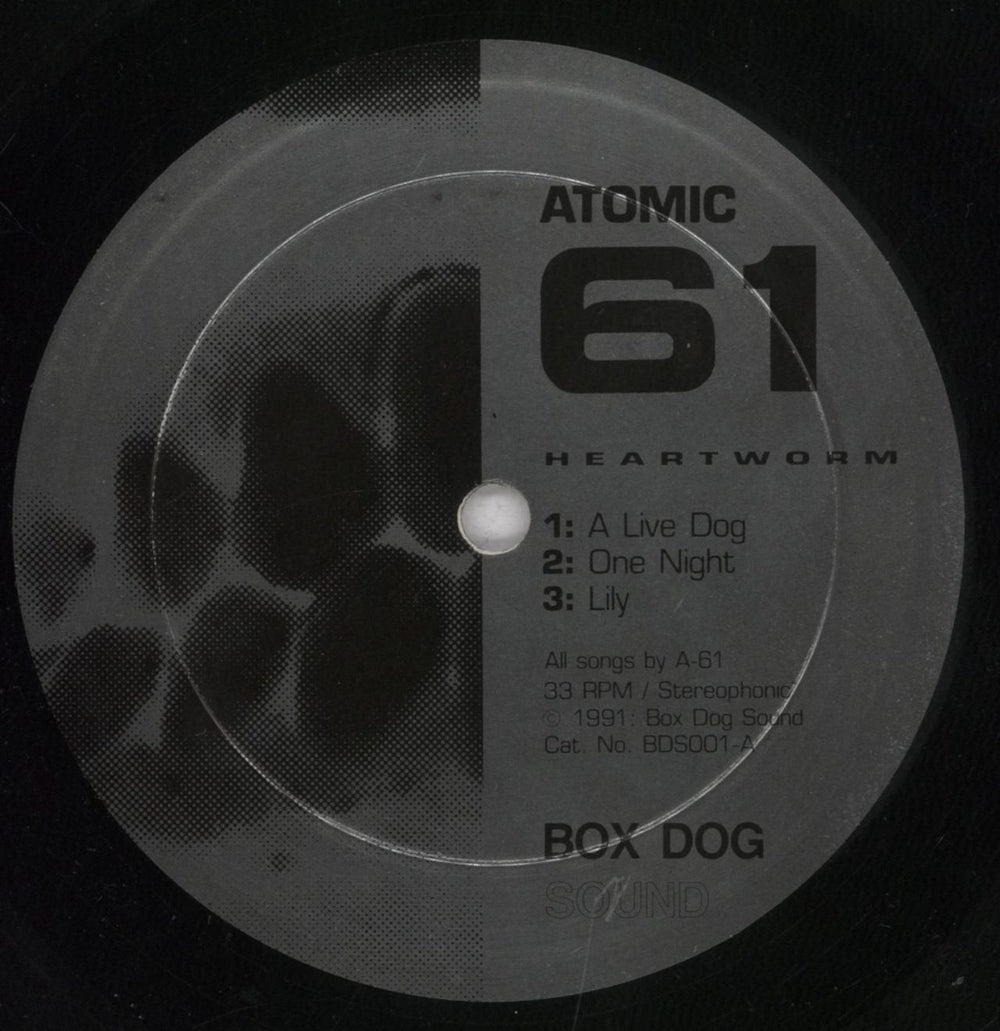 Atomic 61 Heartworm US 10" vinyl single (10 inch record) A6110HE841252