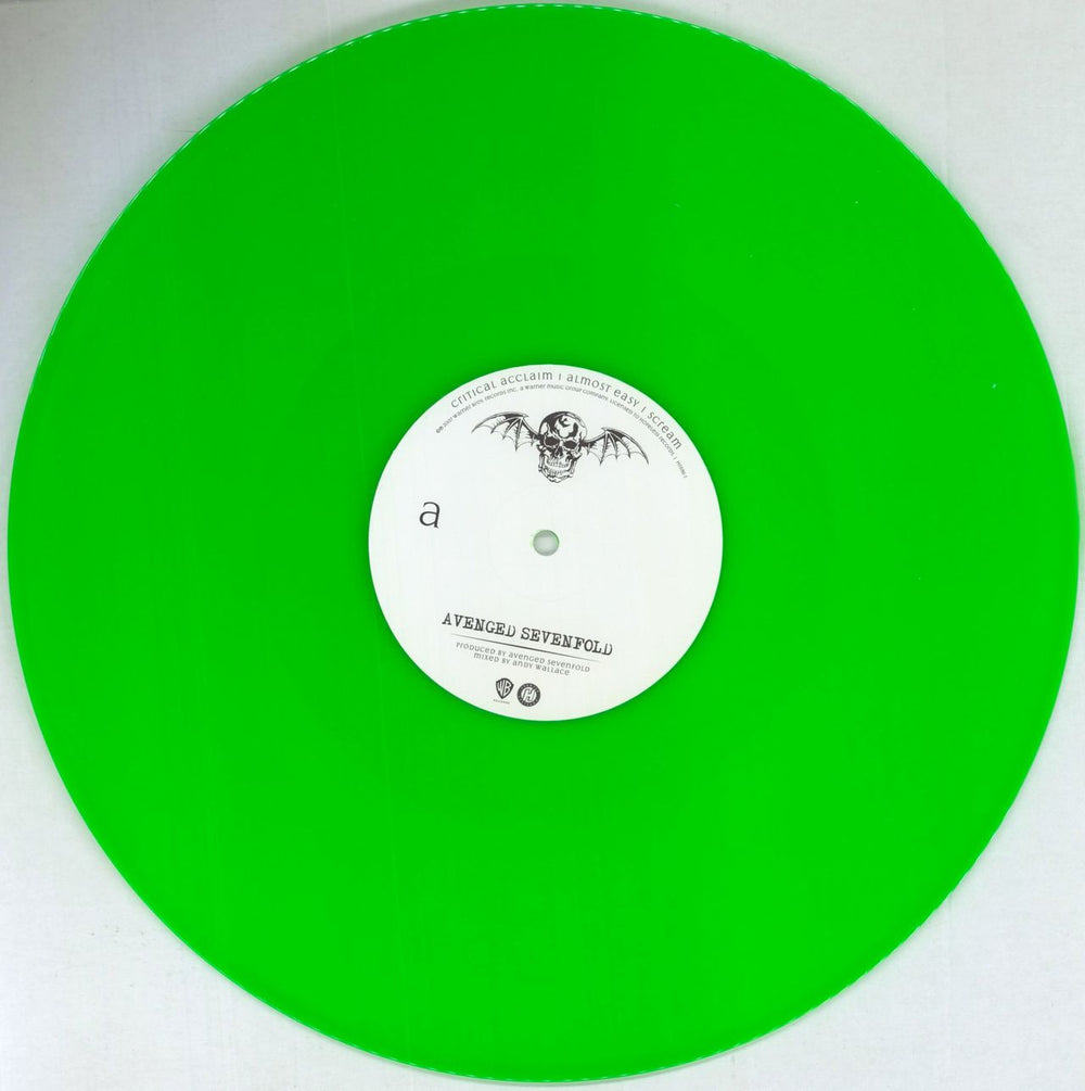 Avenged Sevenfold Avenged Sevenfold - Neon Green Vinyl US 2-LP vinyl record set (Double LP Album) A7F2LAV848897
