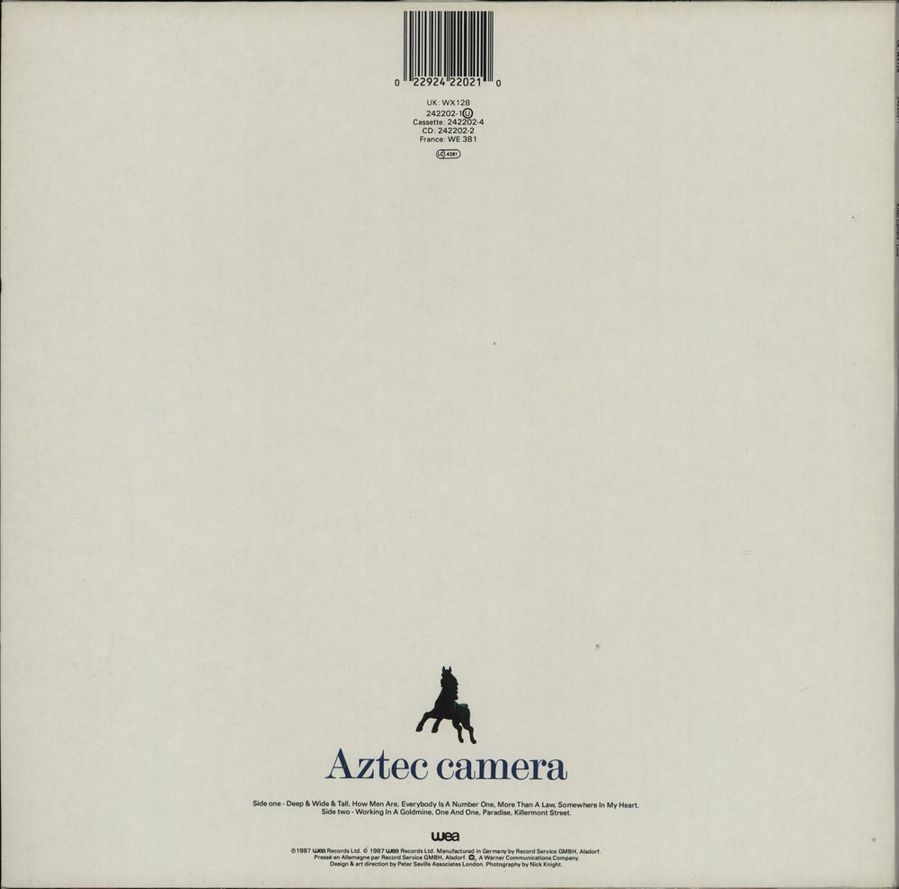 Aztec Camera Love - Stickered Sleeve UK vinyl LP album (LP record) 022924220210