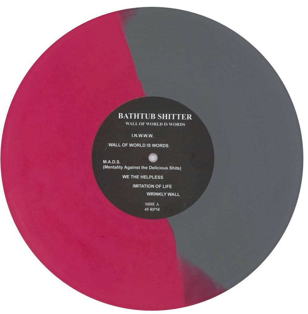 B.S. Wall Of World Is Words - Pink Grey Split Vinyl German 10" vinyl single (10 inch record) 7BZ10WA835583