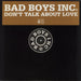 Bad Boys Inc Don't Talk About Love UK Promo 12" vinyl single (12 inch record / Maxi-single) AMYDJ341