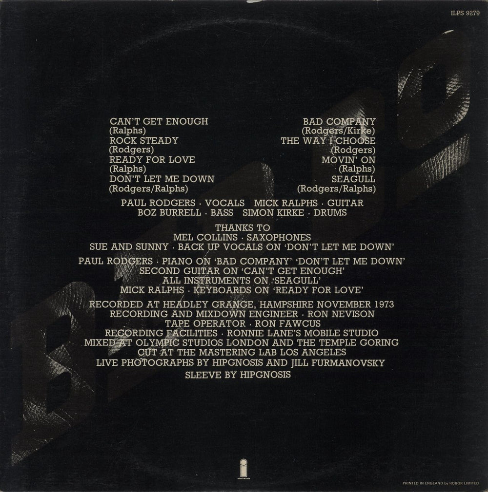 Bad Company Bad Company - 1st - VG UK vinyl LP album (LP record)