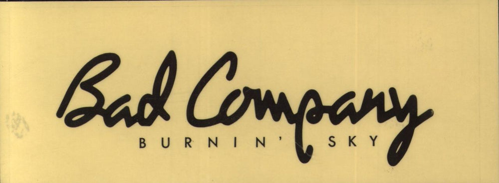 Bad Company Burnin' Sky + sticker Japanese vinyl LP album (LP record)