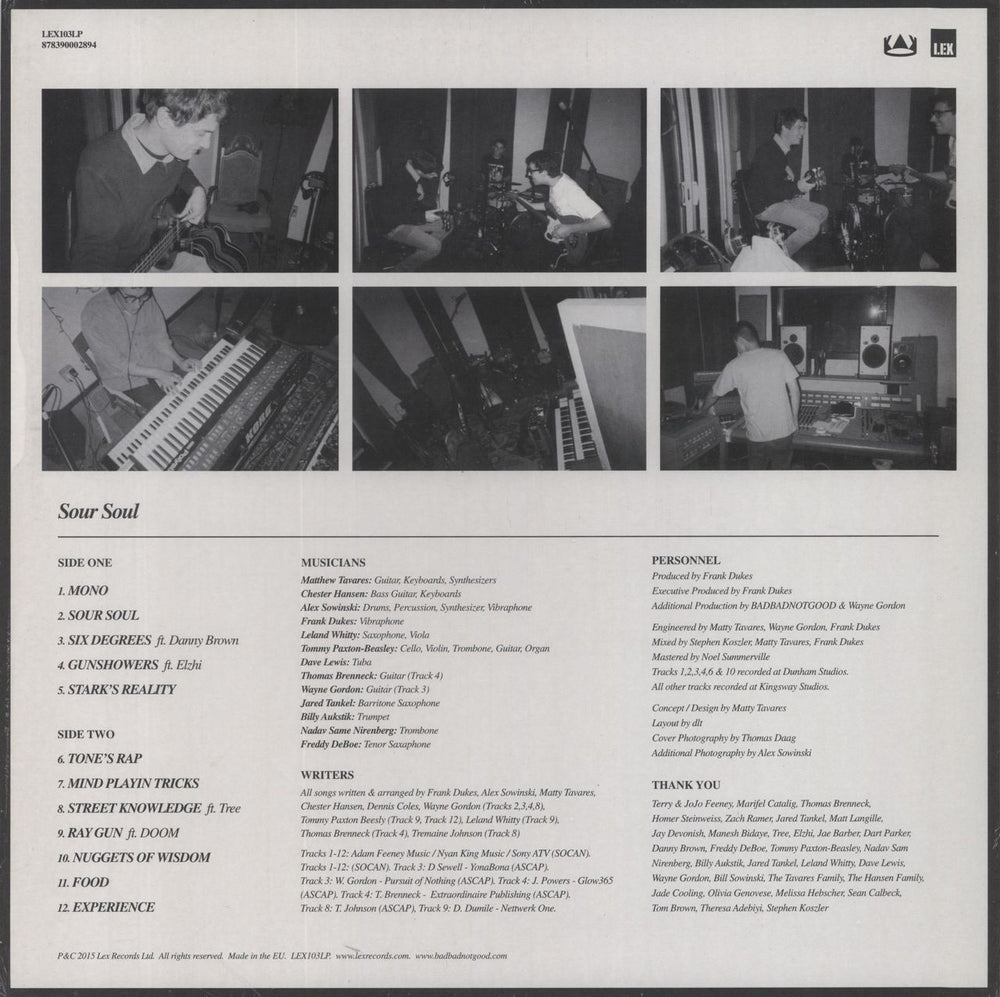 BadBadNotGood Sour Soul - Gold 180 Gram Vinyl UK vinyl LP album (LP record) 878390002894