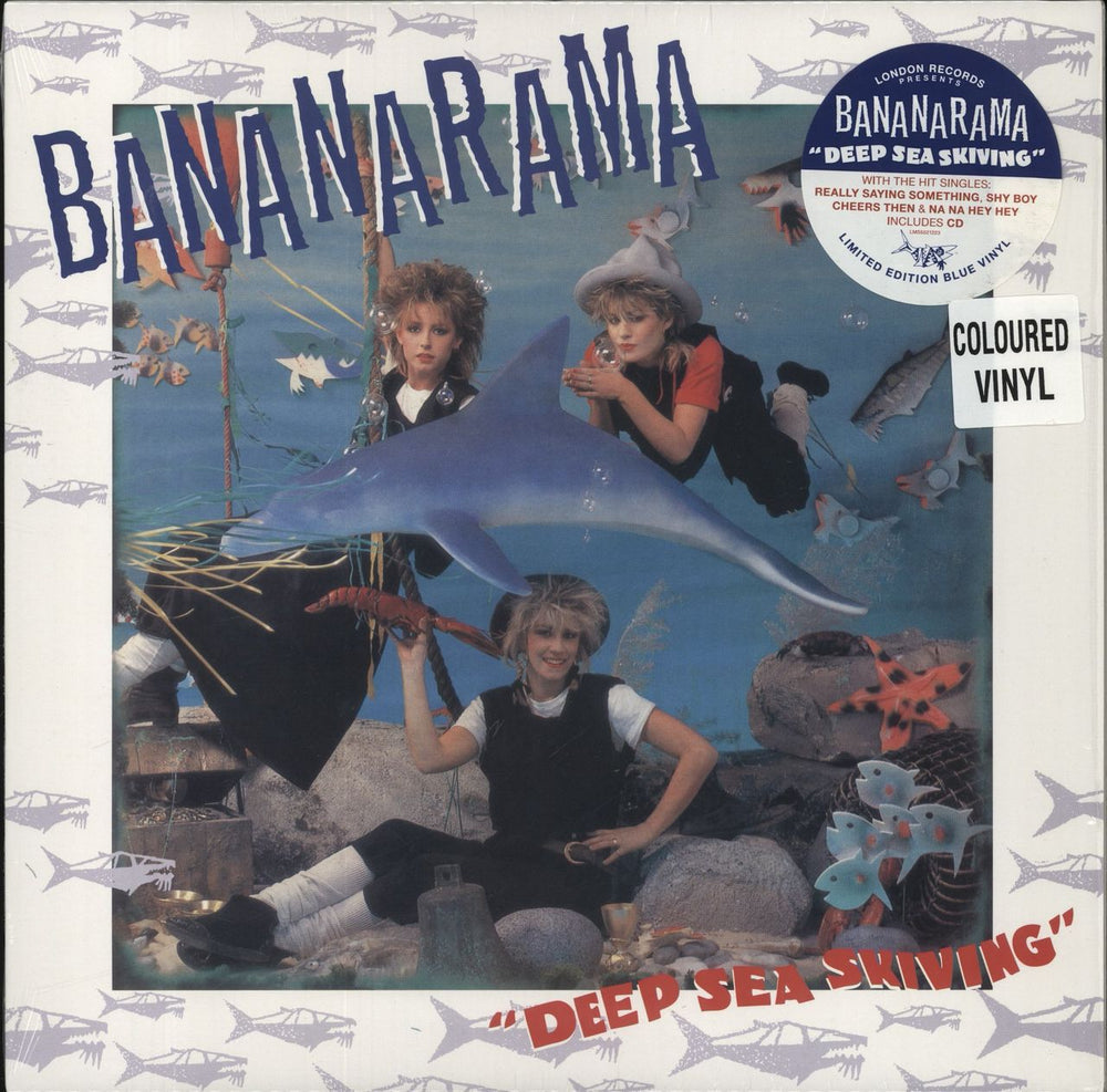 Bananarama Deep Sea Skiving - Blue Vinyl + CD - Shrink UK vinyl LP album (LP record) LMS5521217