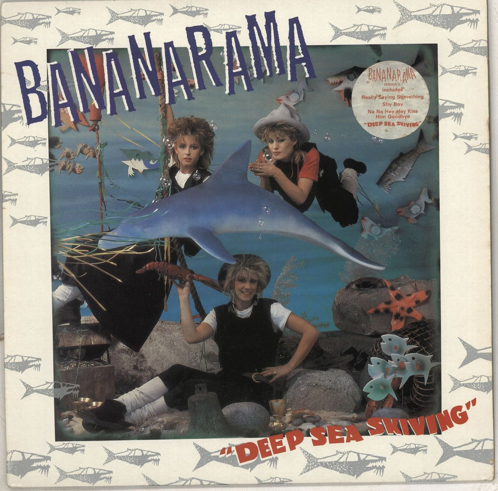 Bananarama Deep Sea Skiving - Stickered Sleeve + Merch insert UK vinyl LP album (LP record) RAMA1