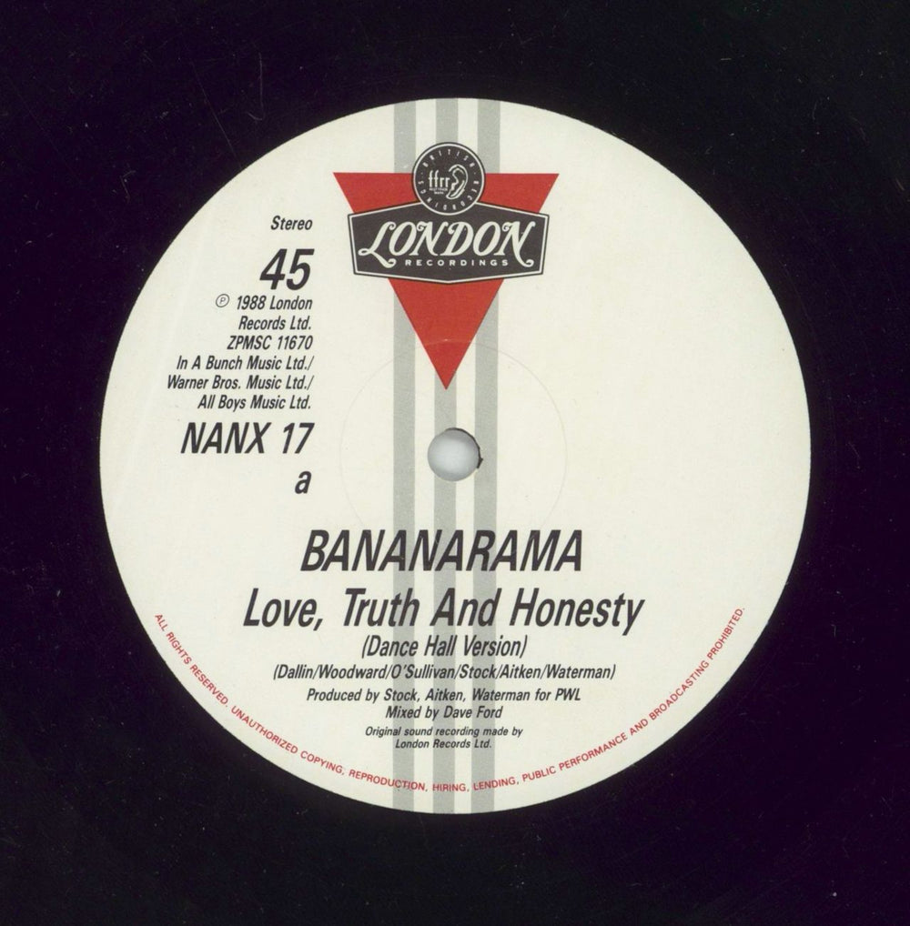 Bananarama Love Truth & Honesty UK 12" vinyl single (12 inch record / Maxi-single) BAN12LO44829