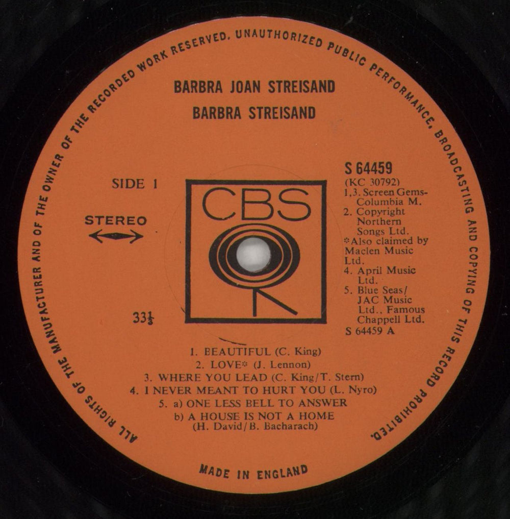 Barbra Streisand Barbra Joan Streisand - 1st UK vinyl LP album (LP record) BARLPBA874620