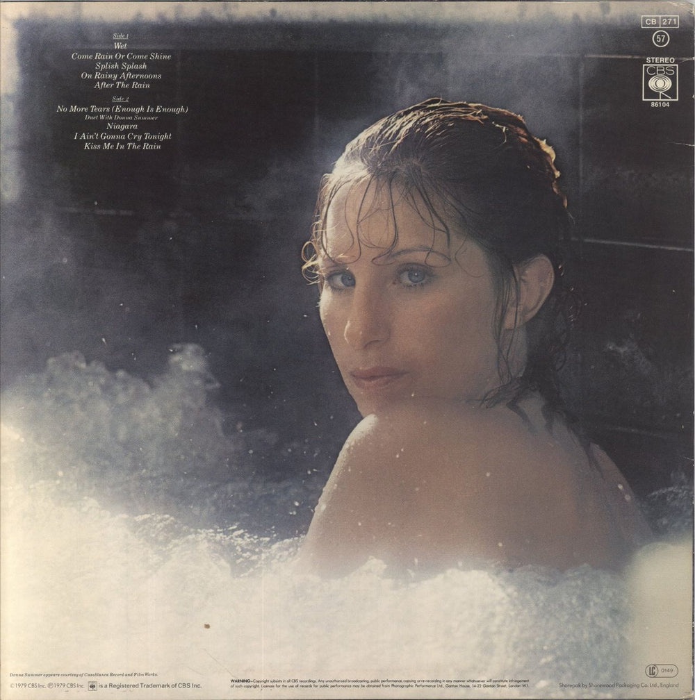 Barbra Streisand Wet UK vinyl LP album (LP record)