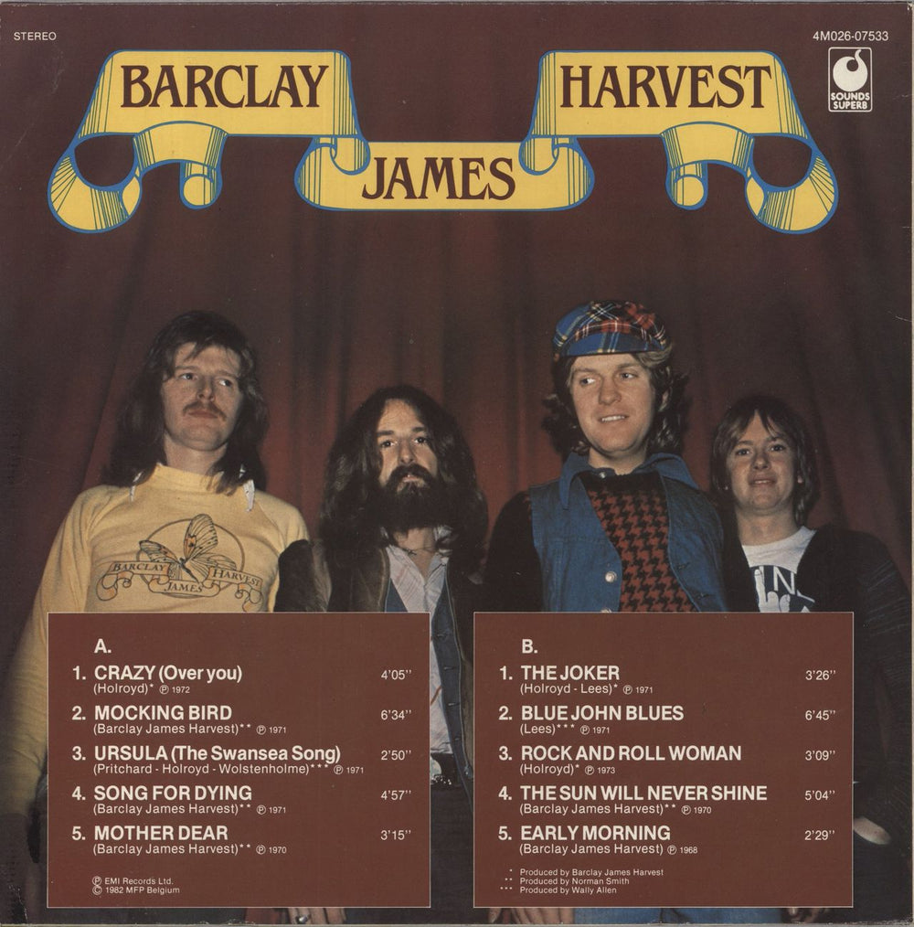 Barclay James Harvest Barclay James Harvest Belgian vinyl LP album (LP record) BJHLPBA845929