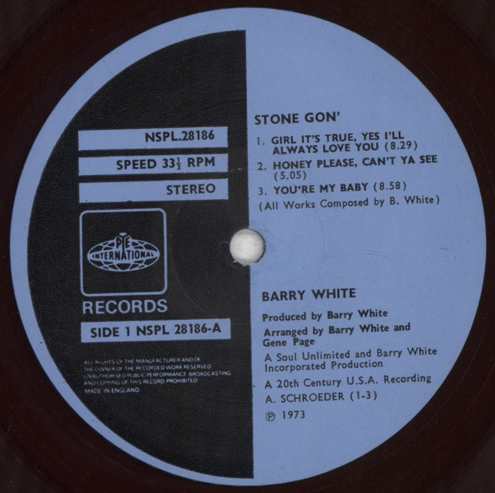 Barry White Stone Gon' - Matte Sleeve UK vinyl LP album (LP record) BRWLPST811116