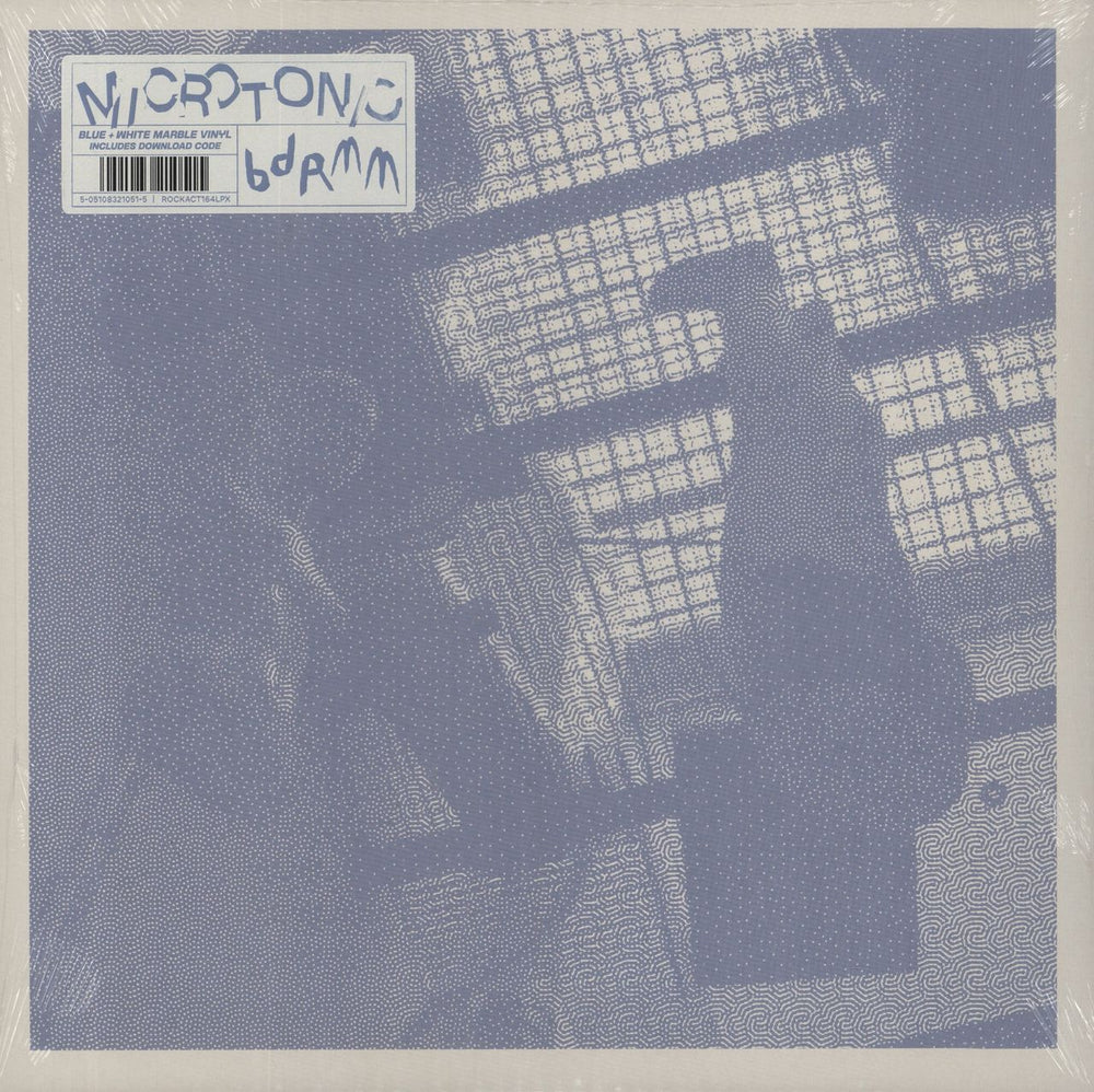 Bdrmm Microtonic - Blue and White Marbled Vinyl - Sealed UK vinyl LP album (LP record) ROCKACT164LPX
