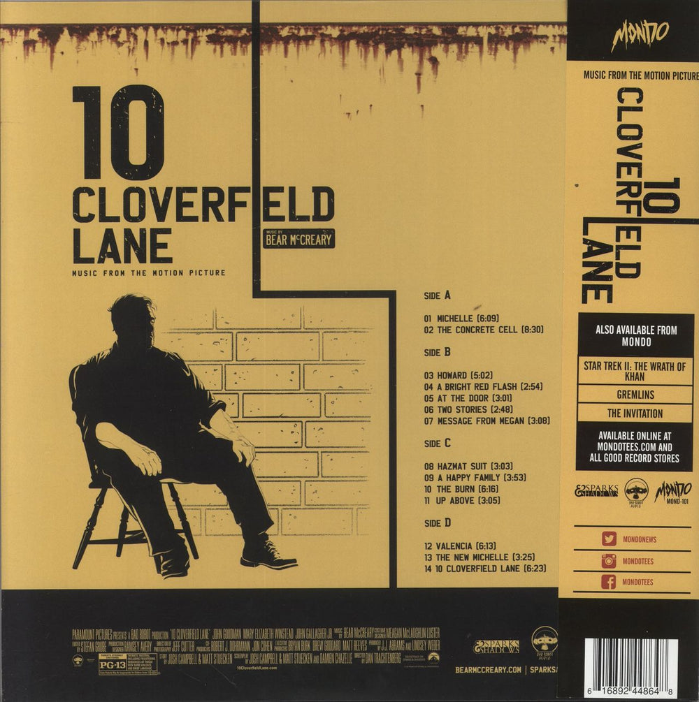 Bear McCreary 10 Cloverfield Lane [Music From The Motion Picture] - Red w/ Silver Stripe Vinyl US 2-LP vinyl record set (Double LP Album) 616892448648