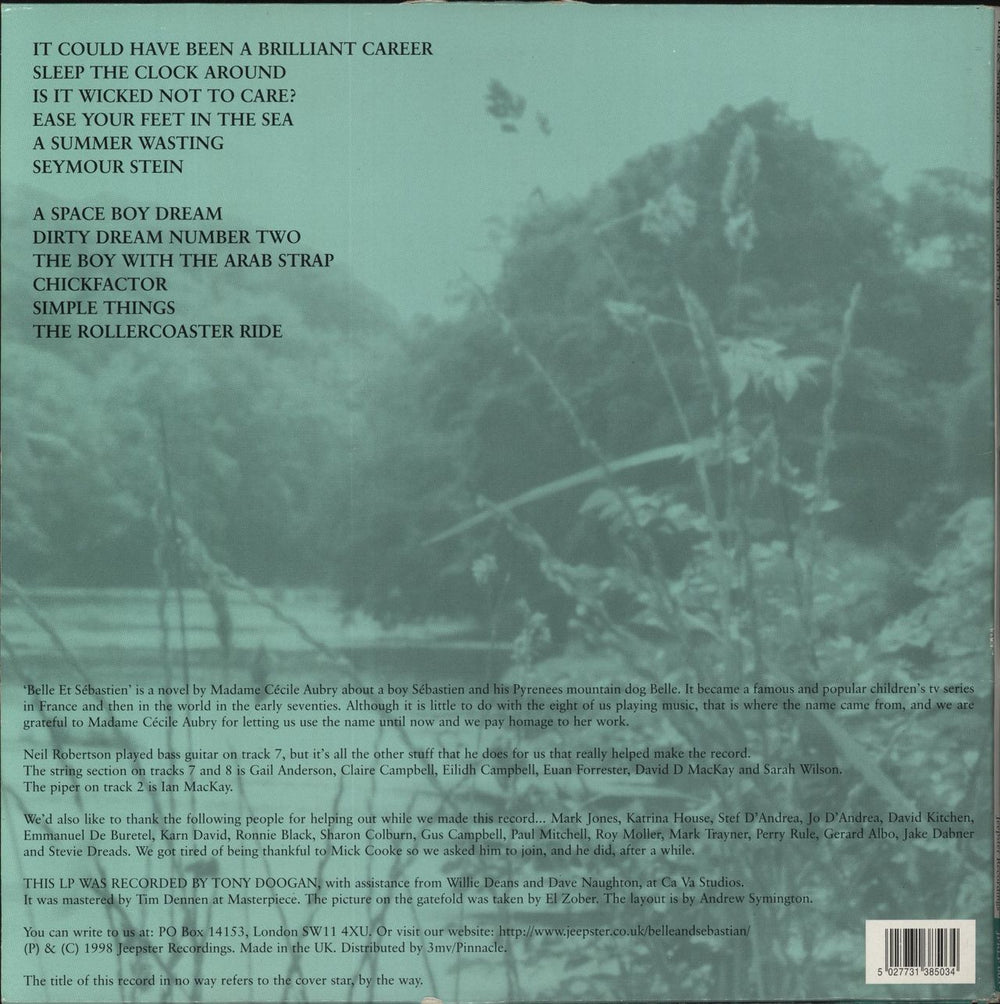 Belle & Sebastian The Boy With The Arab Strap - VG UK vinyl LP album (LP record) 5027731385034