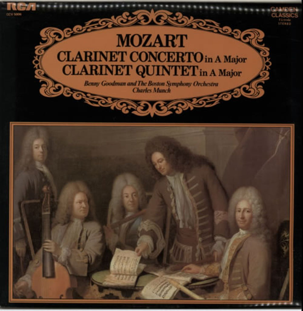 Benny Goodman Mozart: Clarinet Concerto In A Major & Clarinet Quintet In A Major UK vinyl LP album (LP record) CCV5006