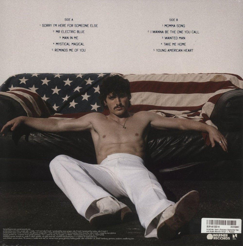 Benson Boone American Heart - Red Galaxy Vinyl - Sealed UK vinyl LP album (LP record) 093624834540