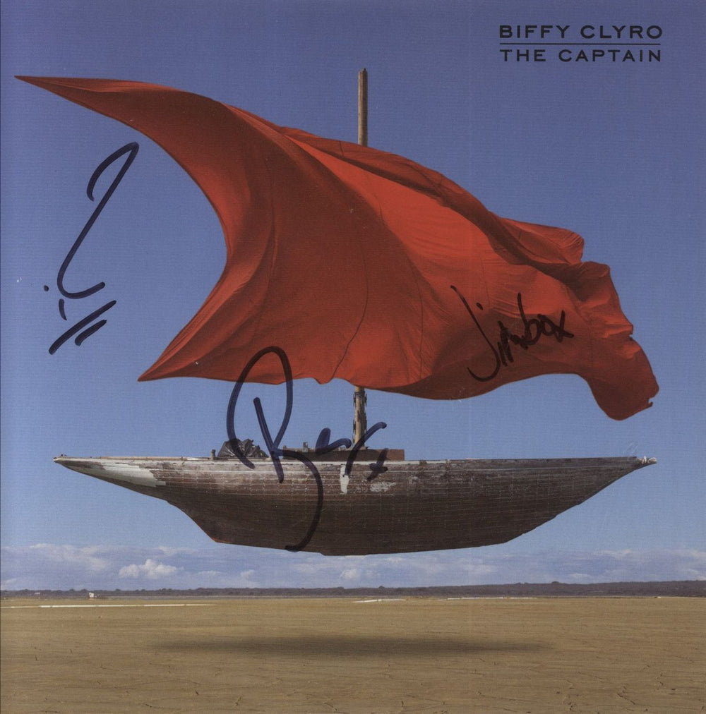 Biffy Clyro The Captain - Red Vinyl - Autographed UK 7" vinyl single (7 inch record / 45) 14FLR40X