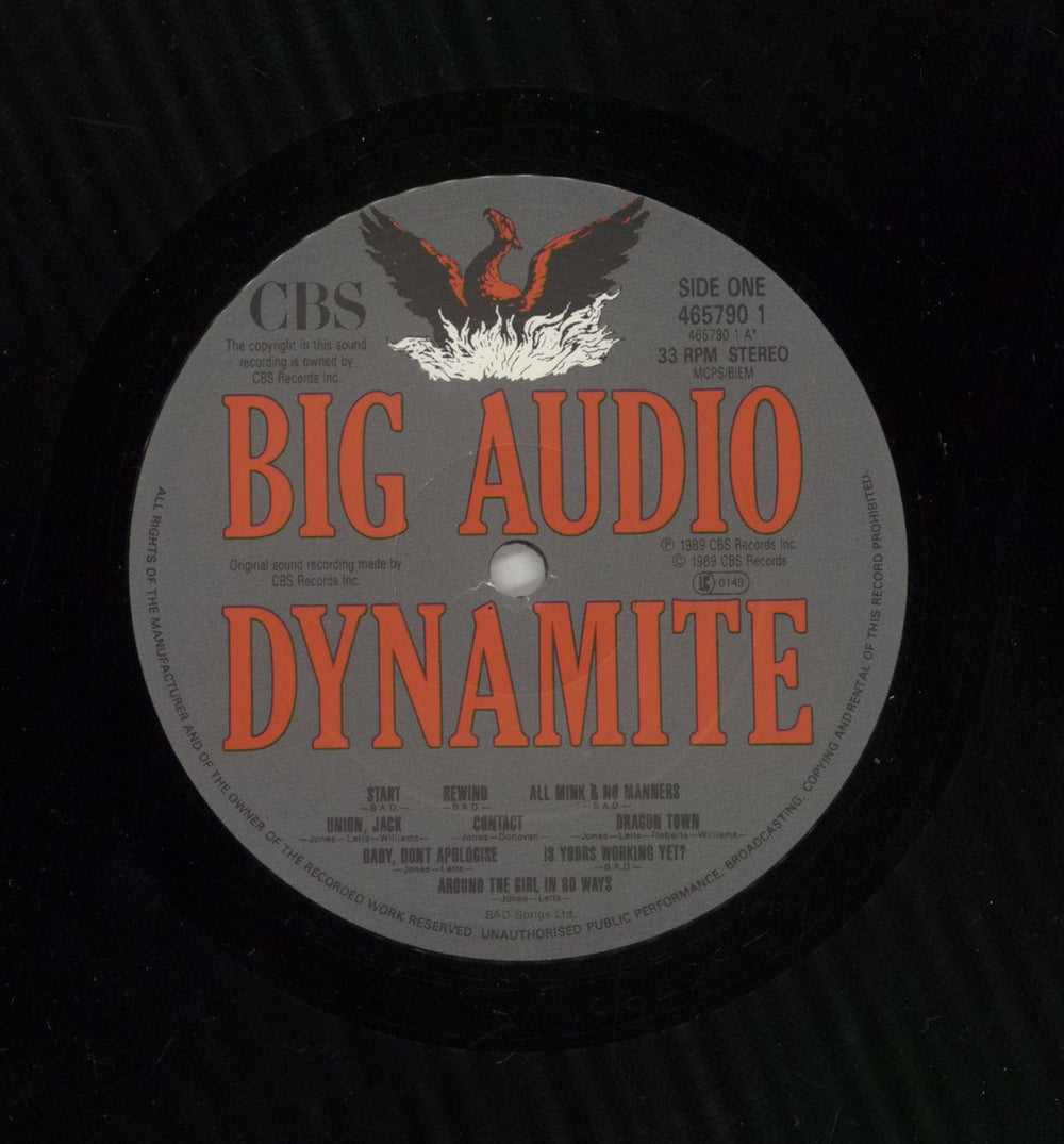 Big Audio Dynamite Megatop Phoenix - Price Sticker UK vinyl LP album (LP record) BADLPME868298