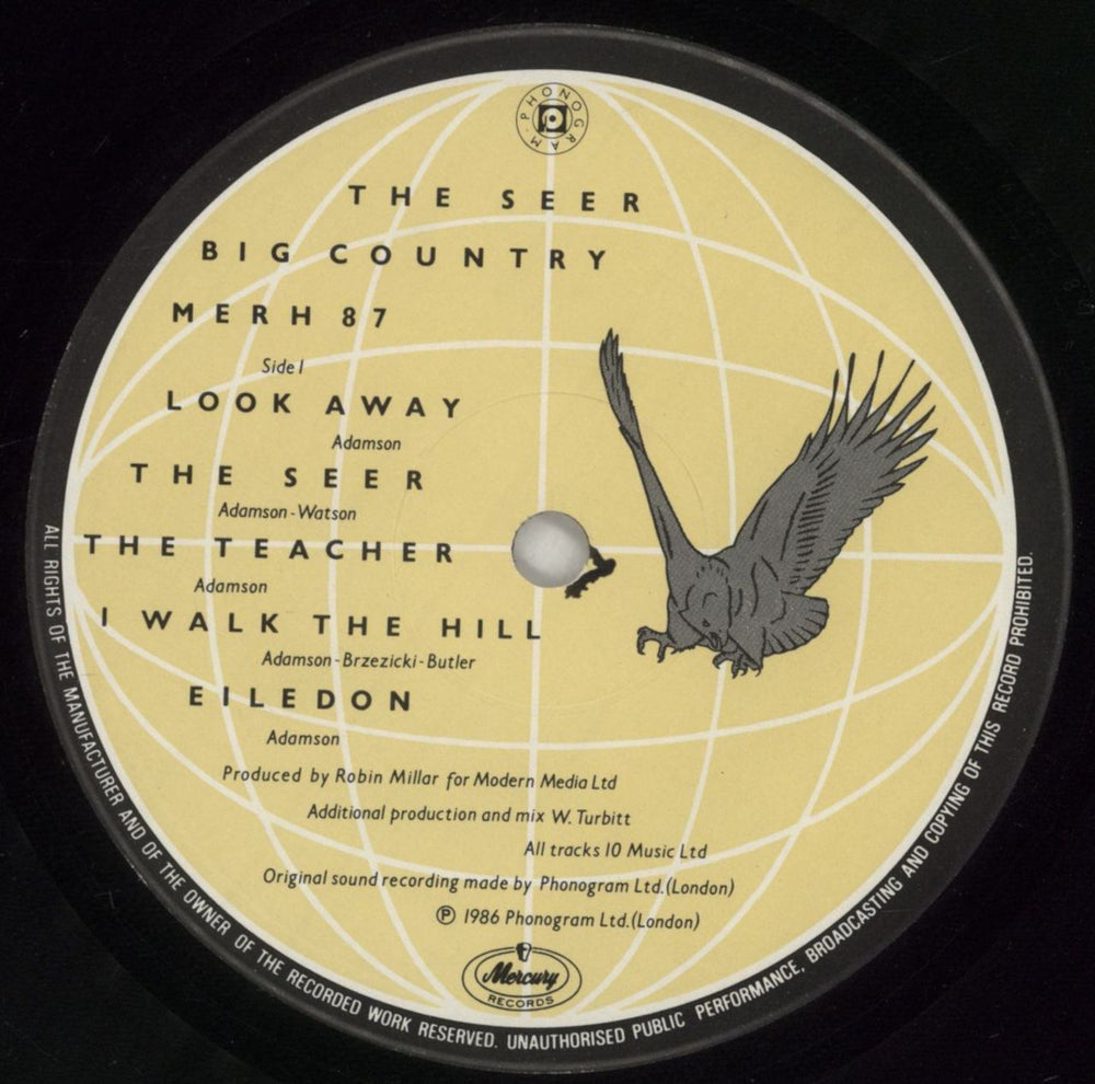 Big Country The Seer - Hype Sticker UK vinyl LP album (LP record) BIGLPTH266130