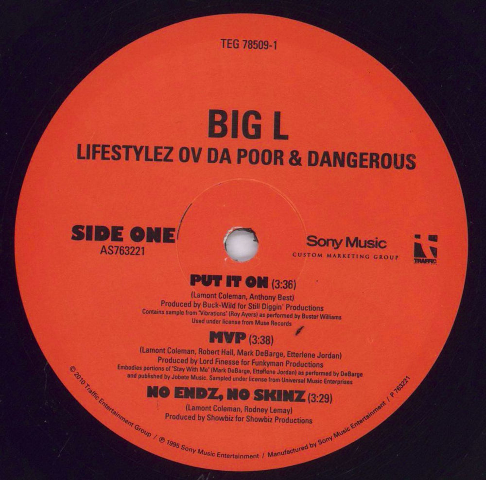 Big L Lifestylez Ov Da Poor & Dangerous - shrink US vinyl LP album (LP record) B1XLPLI831474