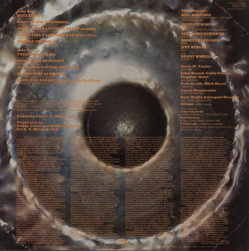 Bill Bruford Feels Good To Me UK vinyl LP album (LP record)