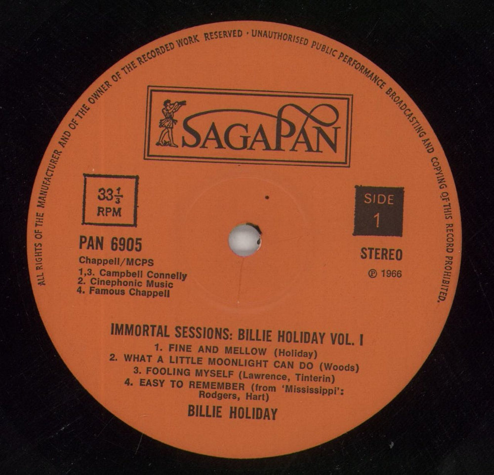 Billie Holiday Volume 1 UK vinyl LP album (LP record) B/HLPVO578170