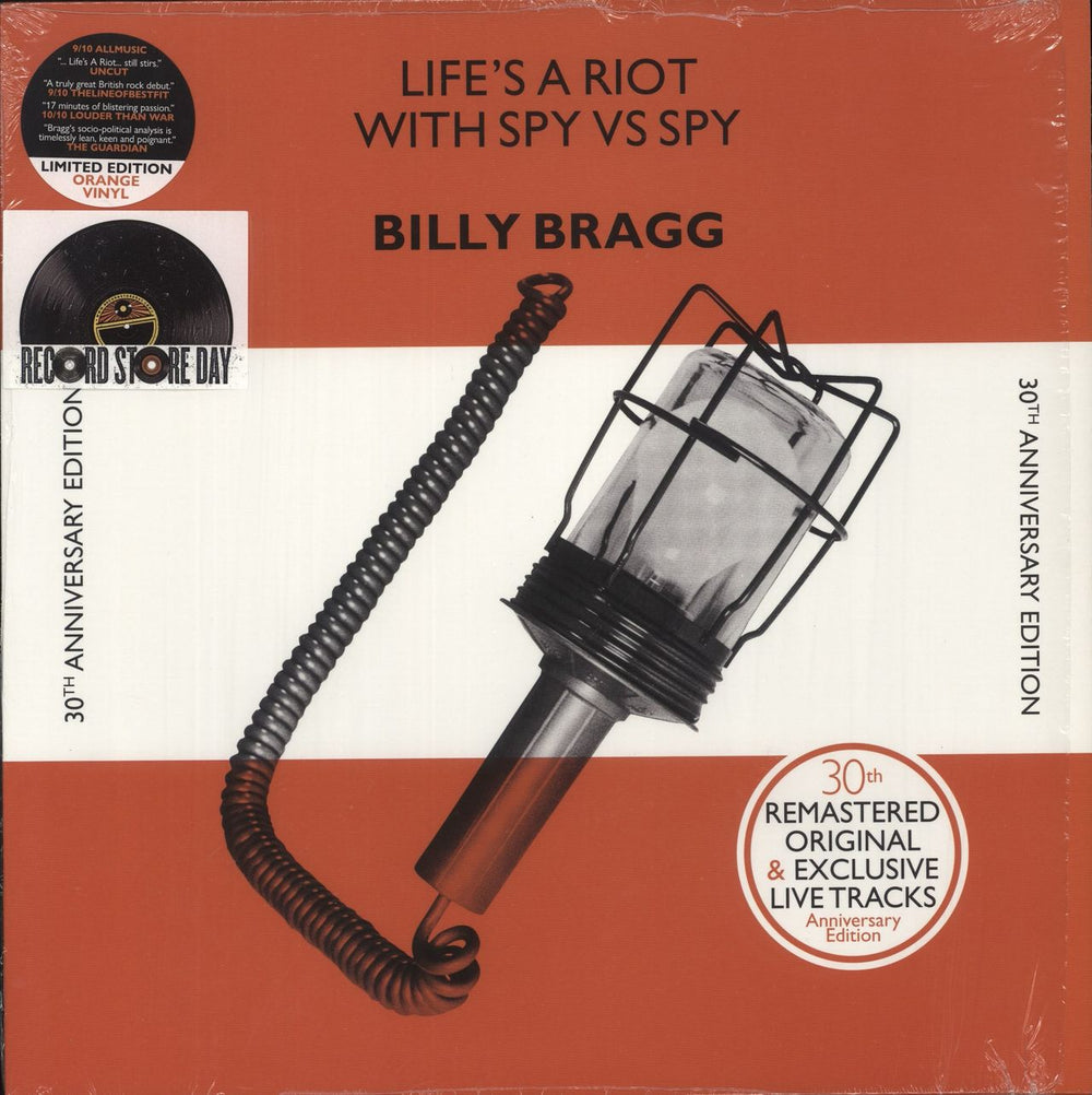 Billy Bragg Life's A Riot With Spy Vs Spy (30th Anniversary Edition) - Stickered Shrink - RSD2022 UK vinyl LP album (LP record) COOKLP596RSD