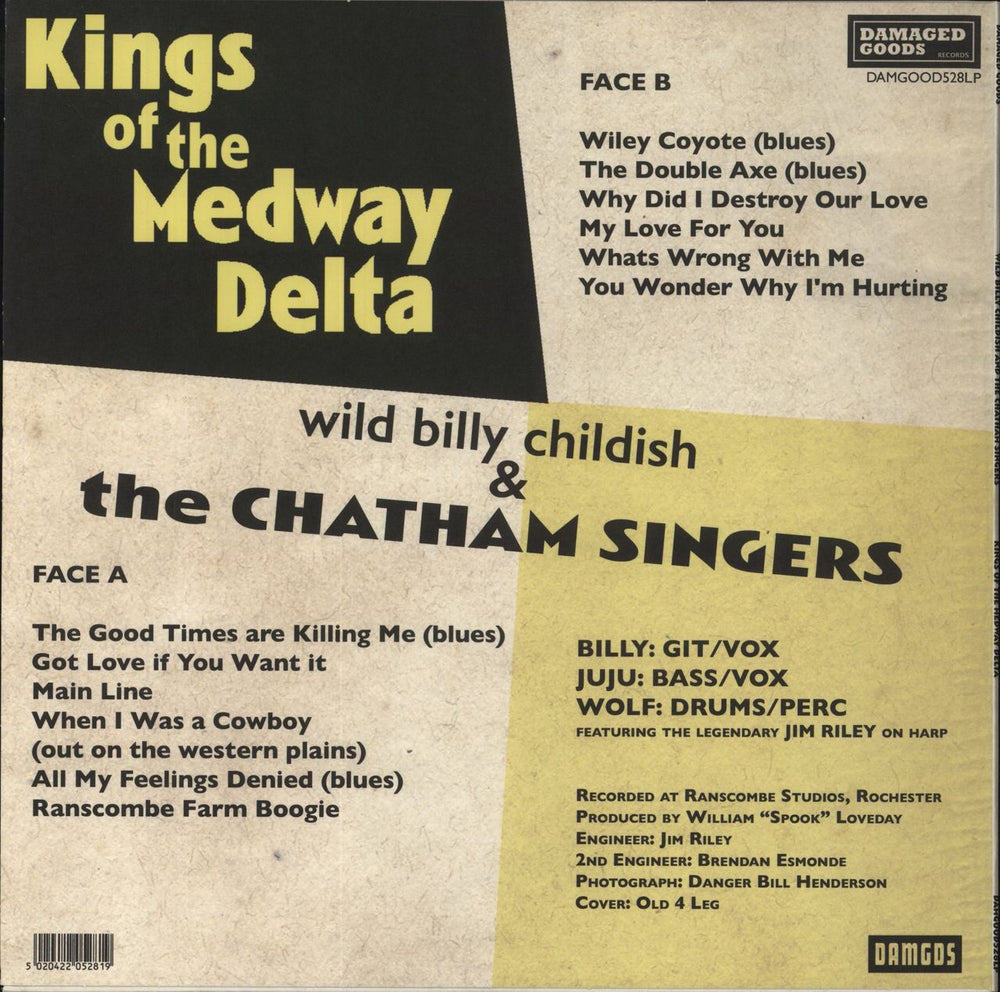 Billy Childish Kings Of The Medway Delta UK vinyl LP album (LP record) 5020422052819