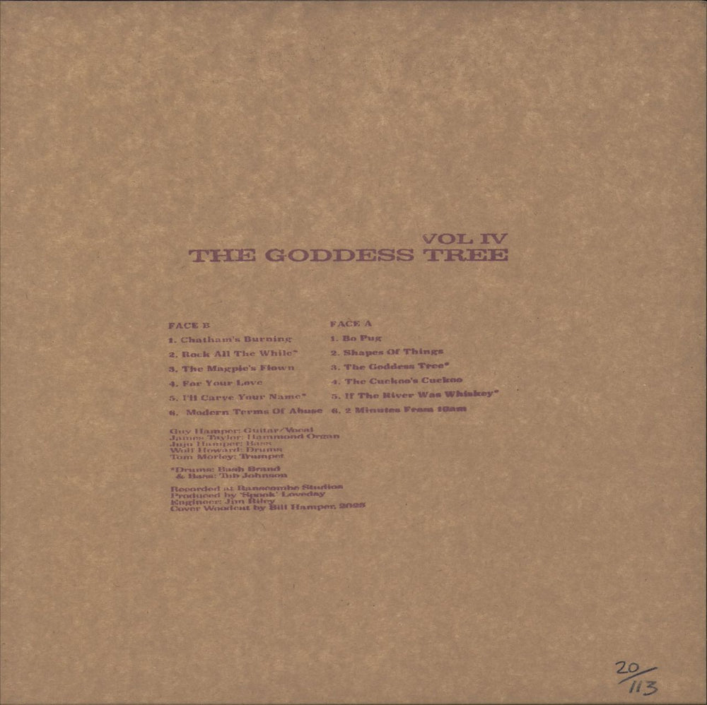 Billy Childish The Goddess Tree (Volume IV) UK vinyl LP album (LP record)