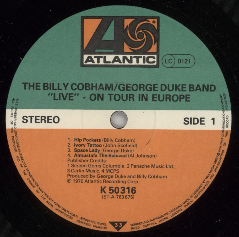 Billy Cobham Live - On Tour In Europe German vinyl LP album (LP record) BYHLPLI879191