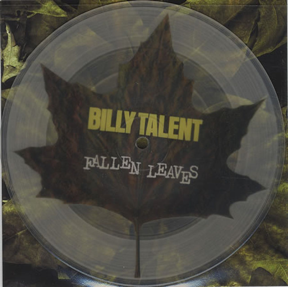 Billy Talent Fallen Leaves UK 7" vinyl picture disc (7 inch picture disc single) AT0267