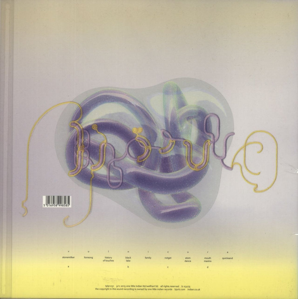Björk Vulnicura - Acetate Artwork - EX UK 2-LP vinyl record set (Double LP Album) 5016958998585