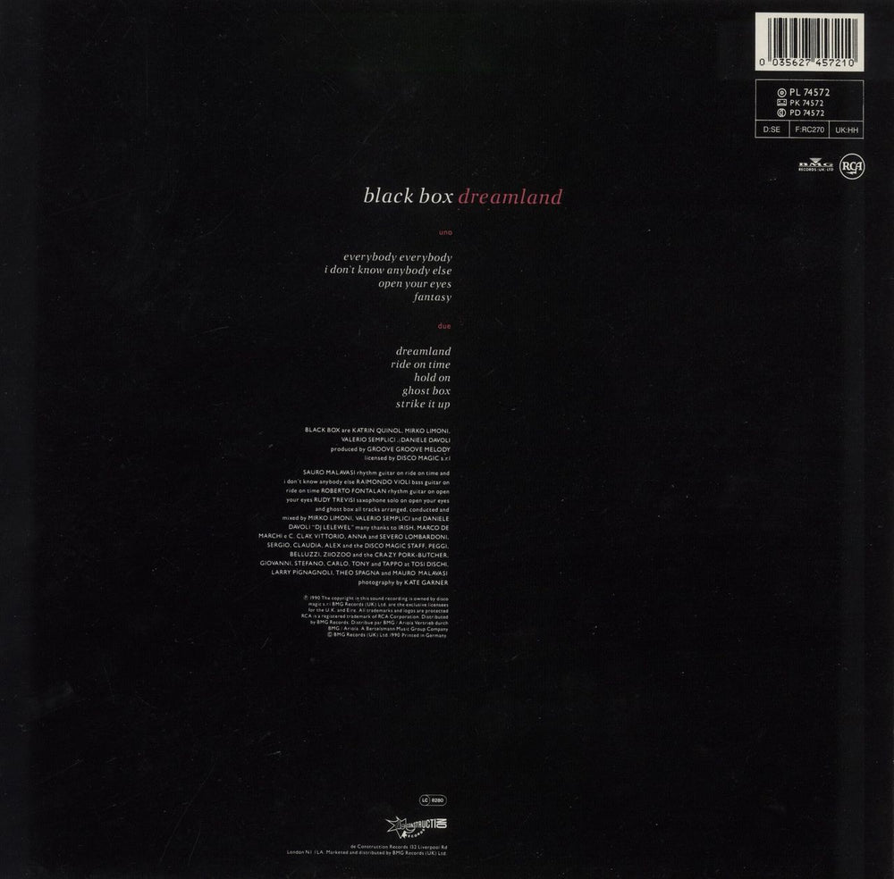 Black Box Dreamland UK vinyl LP album (LP record) 035627457210