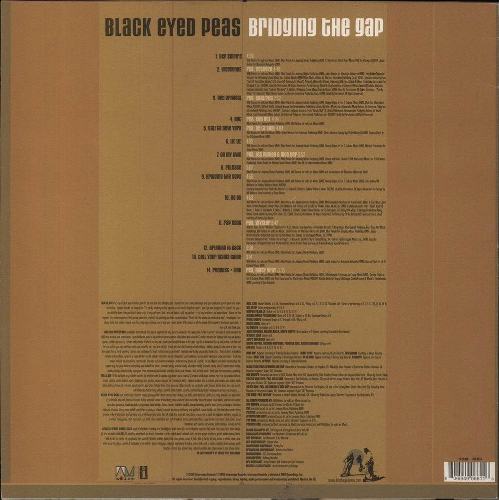 Black Eyed Peas Bridging The Gap UK 2-LP vinyl record set (Double LP Album) 606949066116