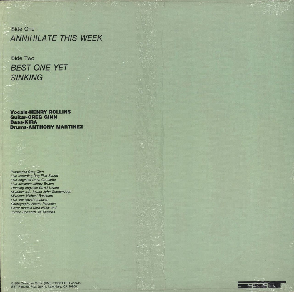 Black Flag Annihilate This Week US 12" vinyl single (12 inch record / Maxi-single)