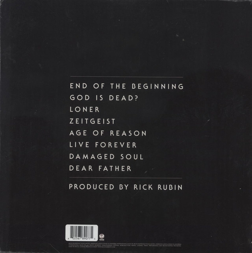 Black Sabbath 13 (Thirteen) - Orange Vinyl - Shrink UK 2-LP vinyl record set (Double LP Album) 602567890775