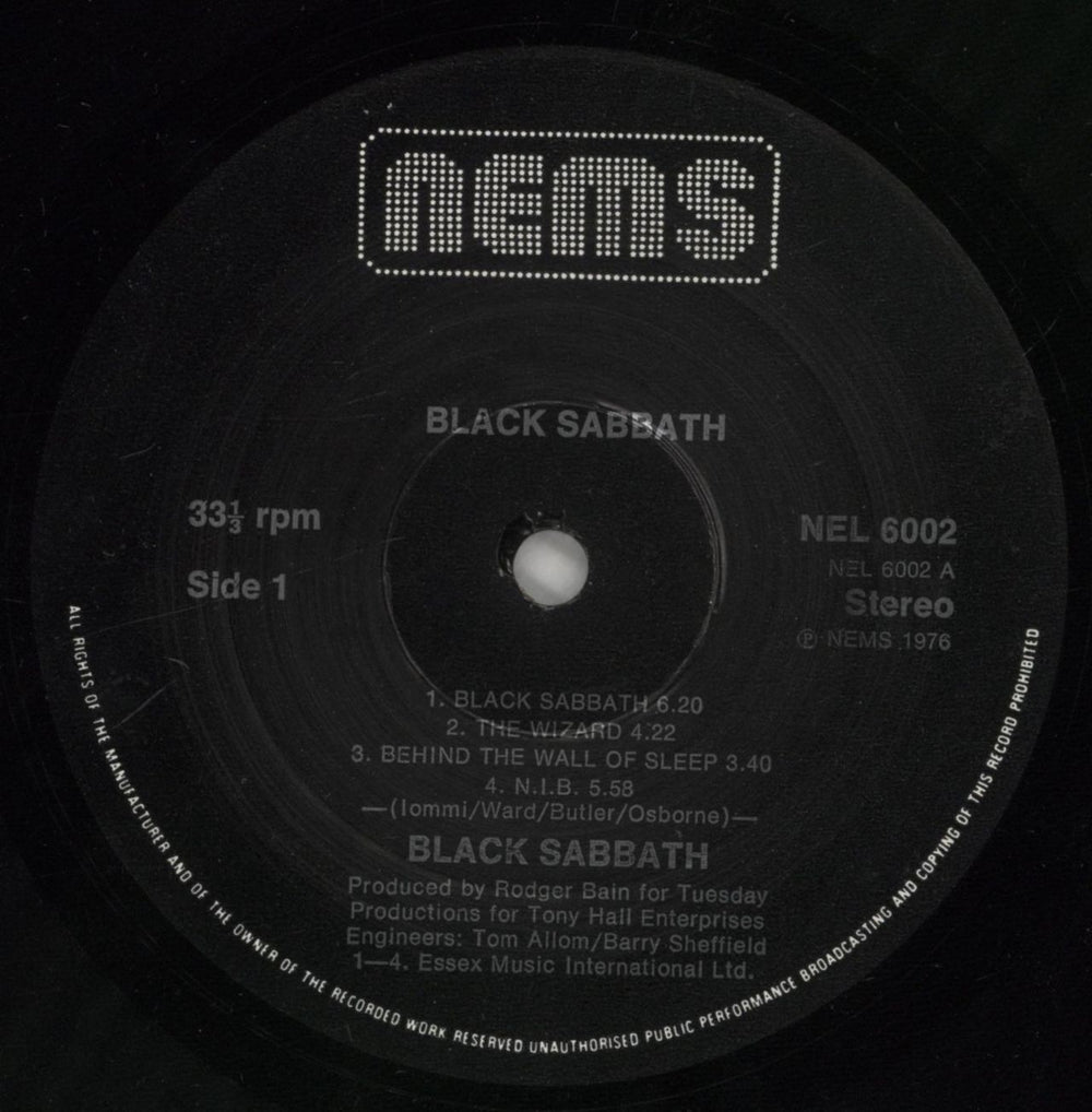 Black Sabbath Black Sabbath - 1976 Issue - EX UK vinyl LP album (LP record) BLKLPBL863094
