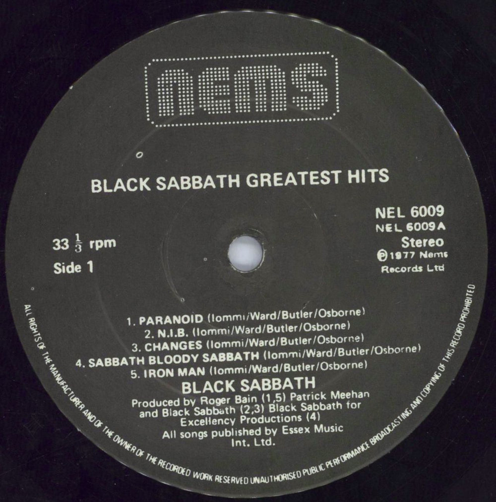 Black Sabbath Greatest Hits - Smooth Sleeve - EX UK vinyl LP album (LP record) BLKLPGR820813