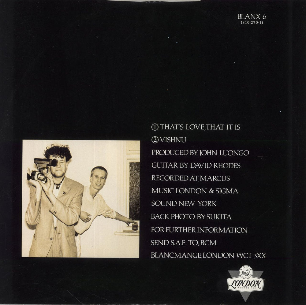 Blancmange That's Love That Is UK 12" vinyl single (12 inch record / Maxi-single)