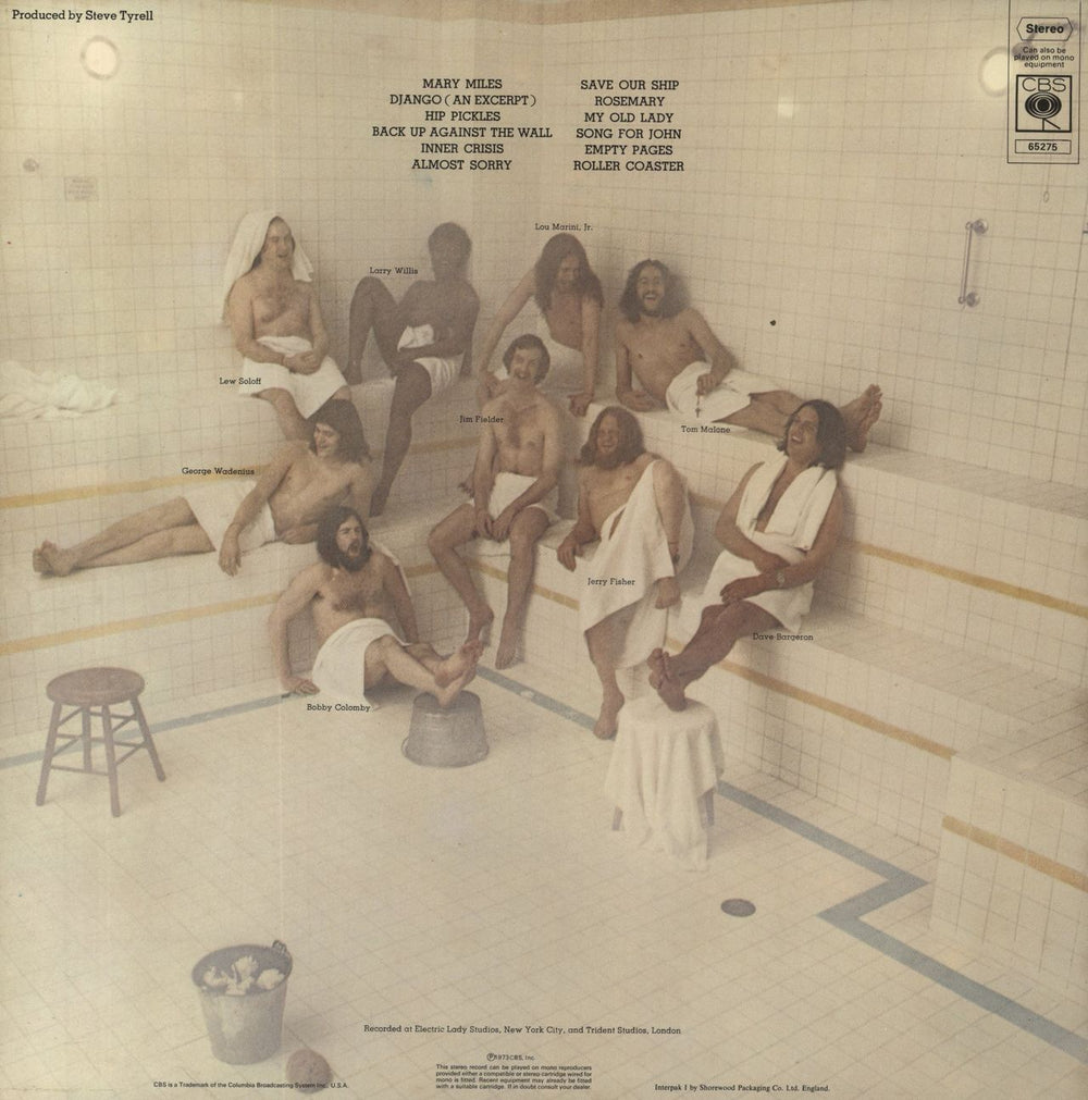 Blood Sweat & Tears No Sweat UK vinyl LP album (LP record)