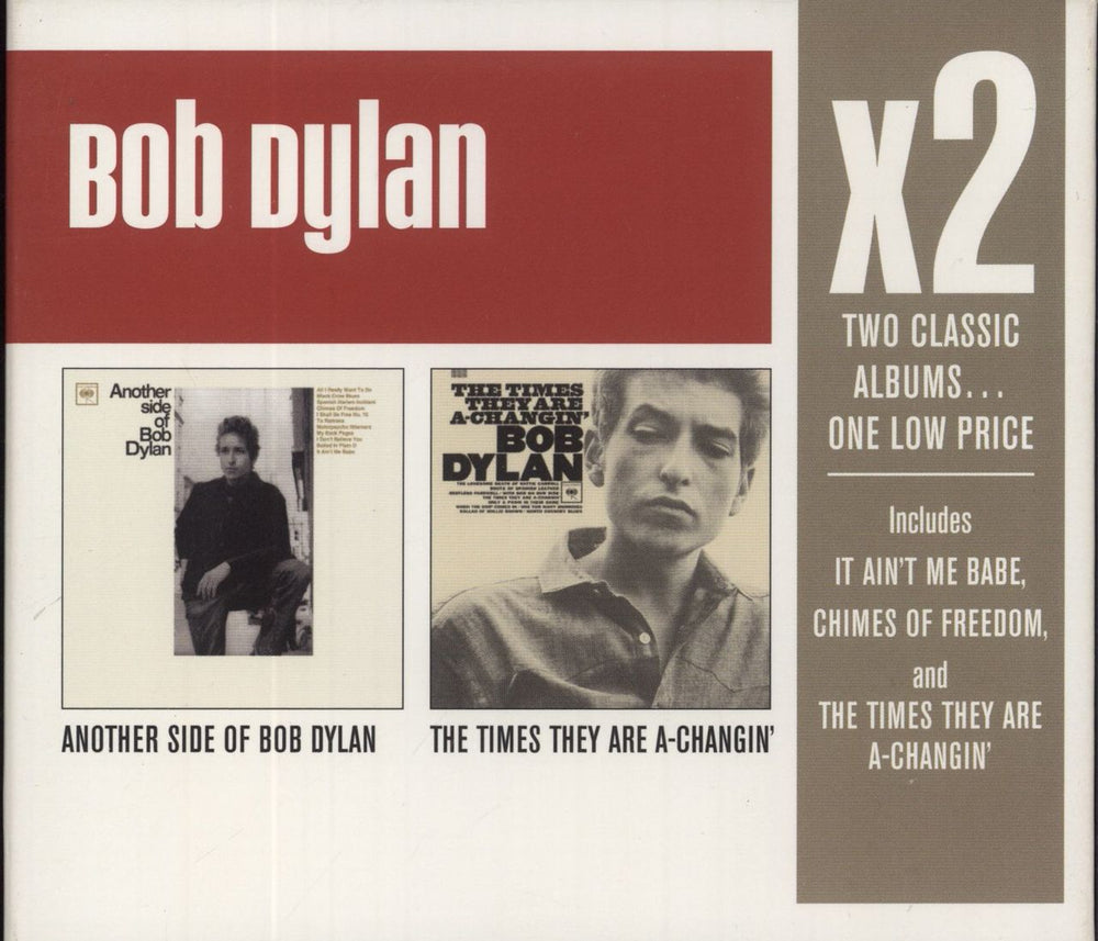 Bob Dylan Another Side Of Bob Dylan / The Times They Are A-Changin' US 2 CD album set (Double CD) 88697296682