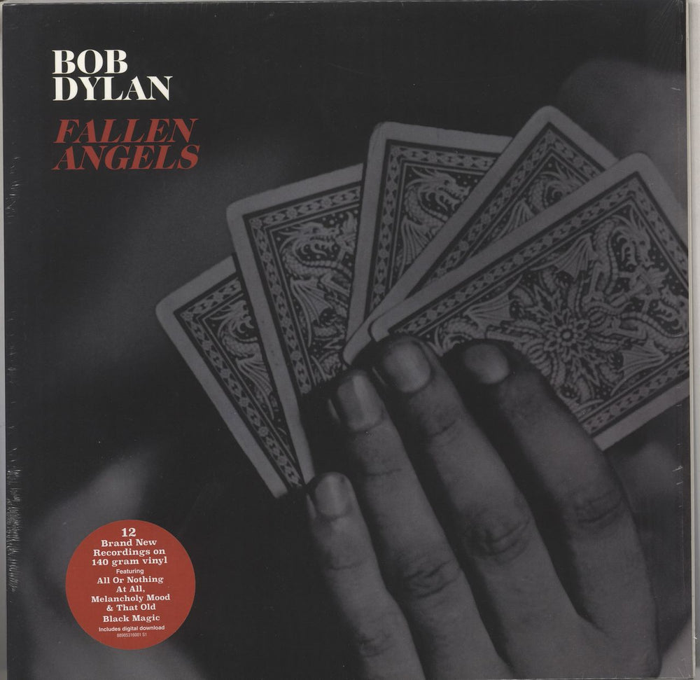 Bob Dylan Fallen Angels + Hype Sticker UK vinyl LP album (LP record) 88985316001