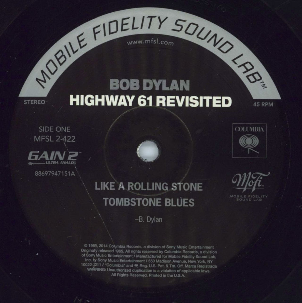 Bob Dylan Highway 61 Revisited - 180gm US 2-LP vinyl record set (Double LP Album) DYL2LHI605572